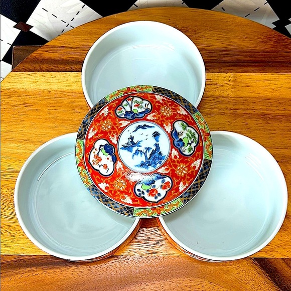 Vintage Japanese Imari Jubako Bento Box | 3-Tier Stackable Porcelain Container - Picture 17 of 17
